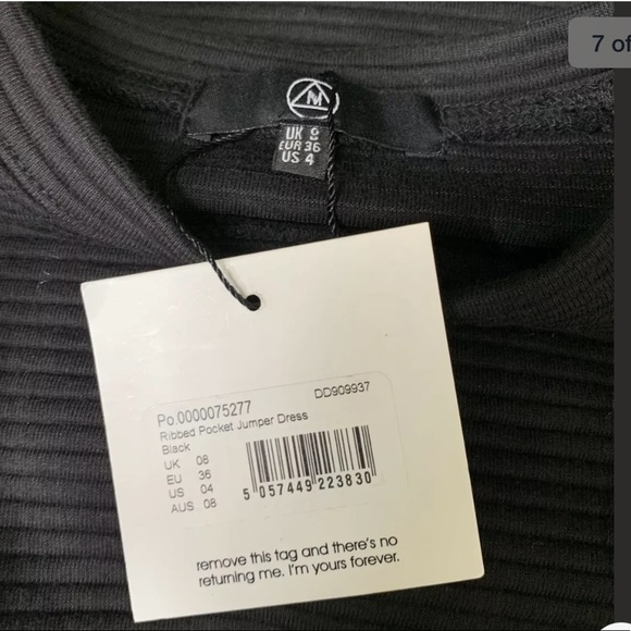 New Missguided Womens Ribbed Pocket Jumper Dress 4 - Picture 7 of 9